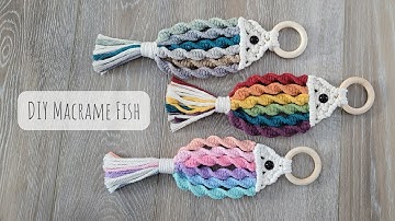 DIY Macramé Fish Tutorial | Beginner Friendly | Macramé Keychain/Decor