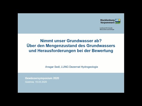 Mengenzustand des Grundwassers - Herausforderungen bei der Bewertung / Dr. M. Wolfgramm - A. Sedl
