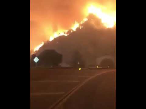 California, USA wild fire getting out of control.