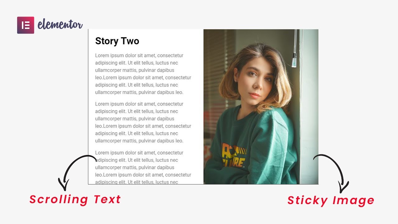 Elementor Sticky Image when Text Scrolls | Elementor pro Tips & Tricks ...