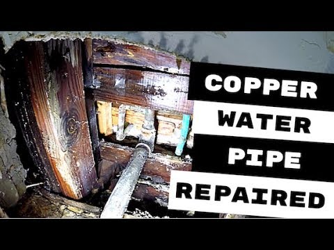 Copper Pipe Leaking Between Floors Repaired Youtube
