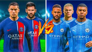 FC 24😱| Ronaldo & Messi vs Neymar & Mbappe Haaland - Who Would Win - UCL FINAL