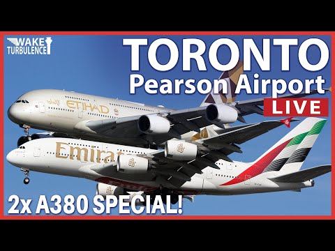 🔴LIVE Special: TWO A380s Arrive at Toronto Pearson! | Etihad’s 1st Ever YYZ A380! | 2025.06.24