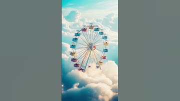 AI-generated video | Ferris wheel above the clouds! 🎡☁️ #clouds #sky  #creative #nature #ai #epic