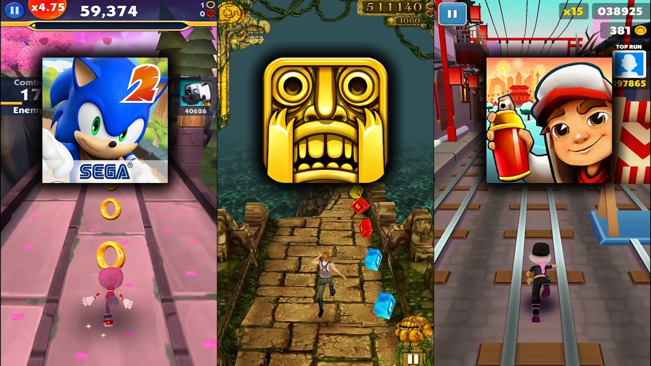 Sonic Dash 2 Sonic Boom Vs Temple Run Vs Subway Surfers Beijing ...