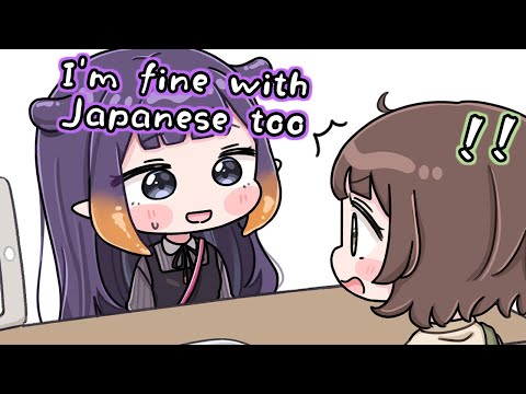 Ina talks about Japanese hairdresser who tries to communicate in English [Animated Hololive/Eng sub]