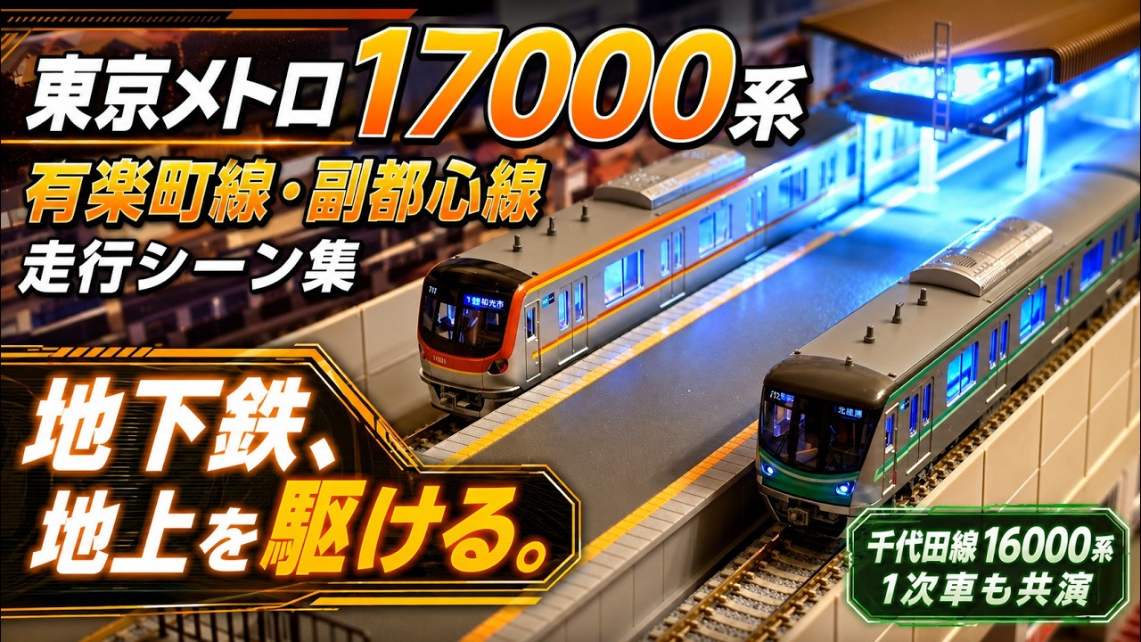 東京メトロ千代田線16000系　nゲージ Nゲージ】東京メトロ 有楽町線・副都心線 17000系 × 東京メトロ 千代田