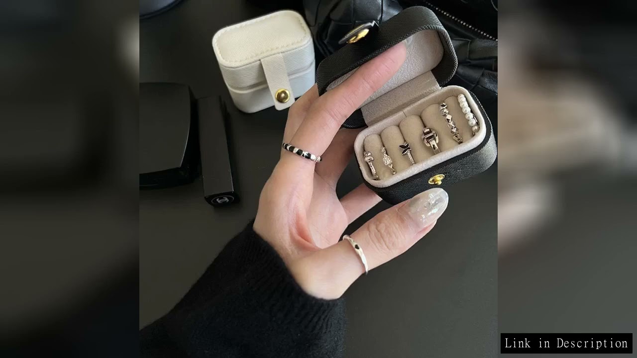 Mini Portable Small Jewelry Storage Bag Travel Simple Leather Ring Necklace Earrings Storage Box Org