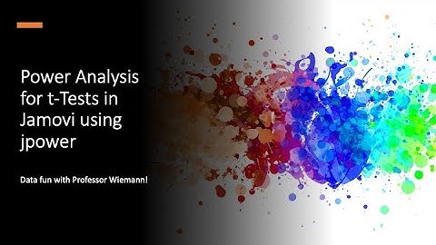 Power Analysis for t-Tests in Jamovi using jpower