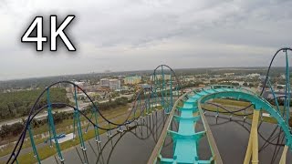 Kraken front seat onride 4K POV SeaWorld Orlando