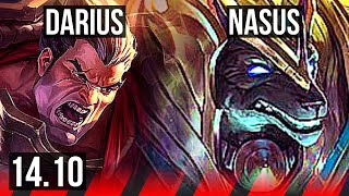 DARIUS vs NASUS (TOP) | 800+ games, 6/1/0 | KR Master | 14.10