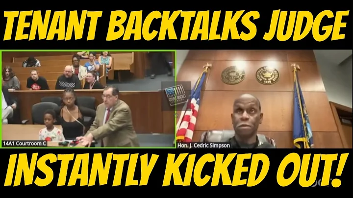 Tenant Disrespects Judge During Eviction — Instantly Thrown Out!