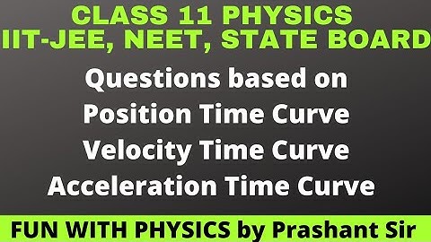 Position Time graph | Velocity Time Graph | Acceleration | Class11 Physics | IIT NEET DEFENCE