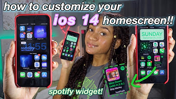 ios 14 customizations! how to customize your home screen ios 14! custom app icons, spotify widget!