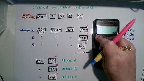 Using the multiple memory function in the fx82