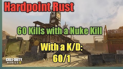 Call of Duty gameplay Hardpoint Rust. I got a nuke kill.