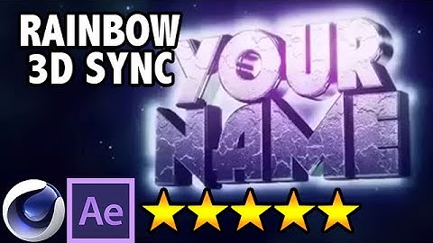 FREE After Effects and C4D Intro Template: Rainbow Sync - 3D Intro Template #1