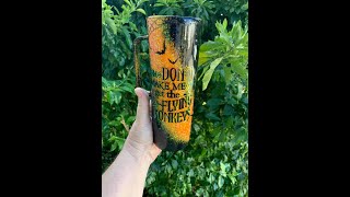 Easy, beginner friendly witchy Halloween Tumbler