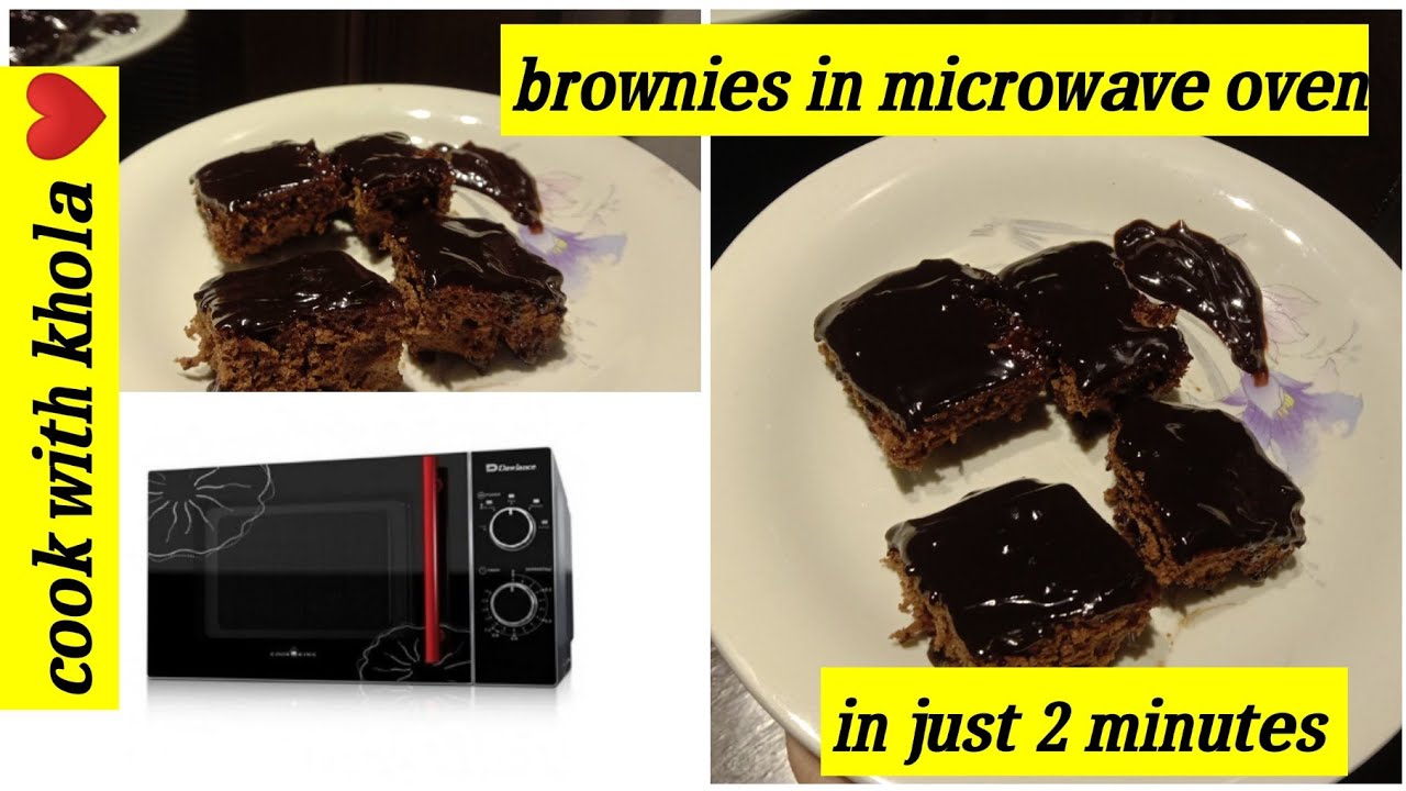 Homemade brownie in microwave oven in just 2 minutes quick brownie