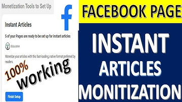 How to setup Facebook page instant article monetization new update by GMMP!