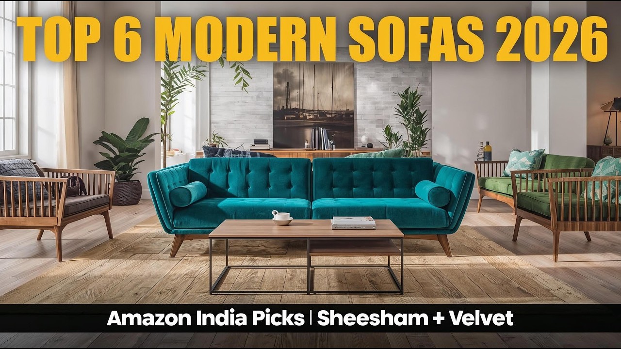 Best Modern Sofas Under 35000 on Amazon 2026 | Sheesham Wood, Cloud Velvet & Fabric Picks