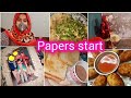 Papers start   potatoes crispy nuggets   hectic day   life with farwa