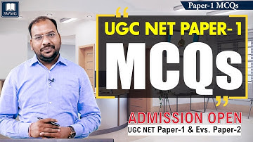 UGC/NTA NET PAPER-1 MCQs II By Dr. Mukesh Goyal II MUST WATCH II Important MCQs