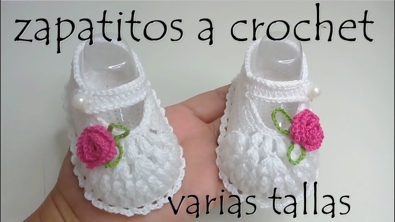 Botines a crochet para bebé - Modelo Lola - varias tallas - YouTube