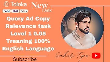 Query Ad Copy Relevance task Level 1 0.05 Treaning 100% English Language #sahir  Tips#subscribe#sub