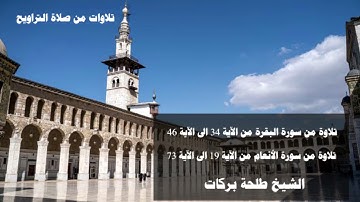 تلاوات من صلاة التراويح (٢٠) الشيخ طلحة بركات