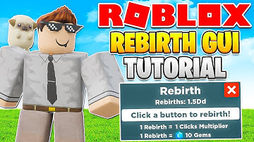 Creating the Rebirth Gui! How to Make a Simulator in Roblox Episode 9