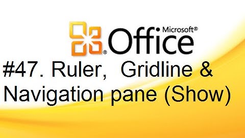 Lesson #47  Ruler, Navigation Pane & Gridline  [Show] (MS Office Word 2010 Tutorial in Hindi)