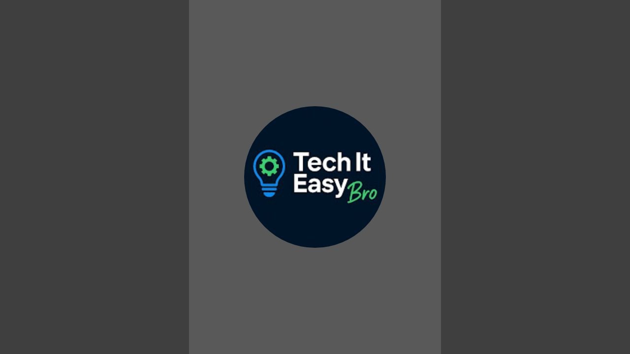 Tech It Easy Bro is #live - YouTube