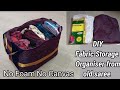 DIY FABRIC STORAGE BASKET  from old saree || Cutting &amp; Stitching method