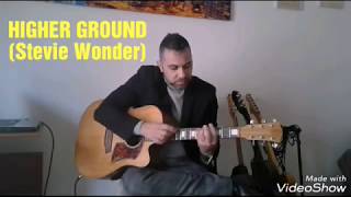 Video thumbnail of "Higher Ground  (Stevie Wonder) - acoustic cover guitar"