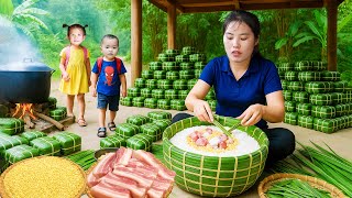 How to make traditional banh chung to sell at the market, buy clothes for children to go to school