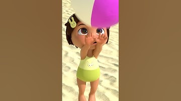 Nina and JJ Play Beach Volleyball! #cocomelon #song #kids #beach #play #friends