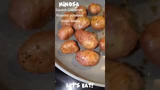 #greenbeans #squash #mimosa #squash #foryou #roastedpotatoes #fyp #foodie #veganish #vegetarian