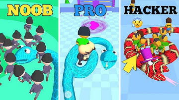 Noob vs Pro vs Hacker in SnakeMaster 3D