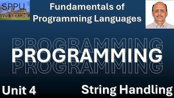 SPPU Sem-1 FPL Unit-4 - String Handling