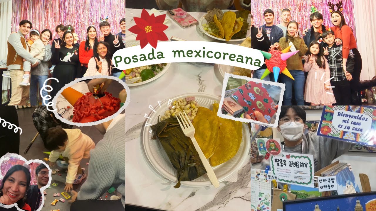 VLOGMAS 🎄 Posada con nuestra familia mexicoreana + feria de ilustradores en Seúl