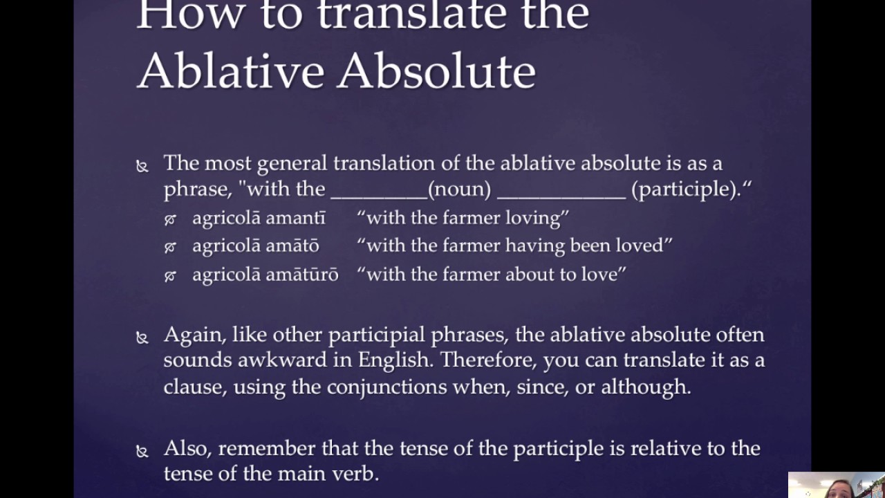Ch. 13 Ablative Absolute YouTube
