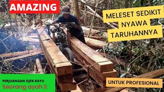 #perjuanganseorangayah, ojek kayu pedalaman Kalimantan