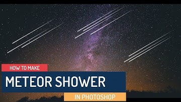 How to make METEOR SHOWER in Photoshop CC, CS6 | Photoshop Tutorial