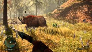 Far Cry Primal Cave bear vs Rare two horned Rhino