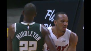 Avery Bradley Defense on Khris Middleton \/ Dec 30, 2020 \/ NBA 20-21 Heat vs Bucks