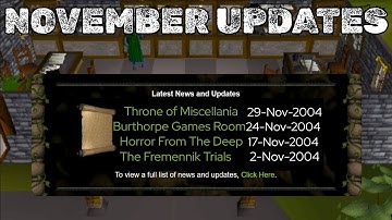 2004scape - November Updates
