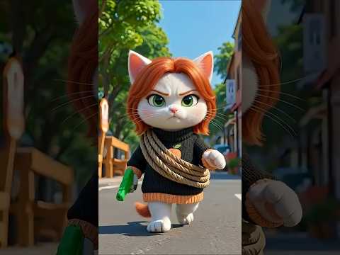 القط عمل المستحيل عشان ينقذ ابوه من العصابه الشرير