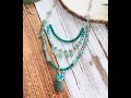 Green Multistrand Necklace