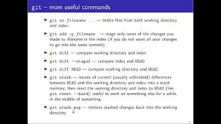 Markus Kuhn (Cambridge) | Unix Tools - 28  Git more commands